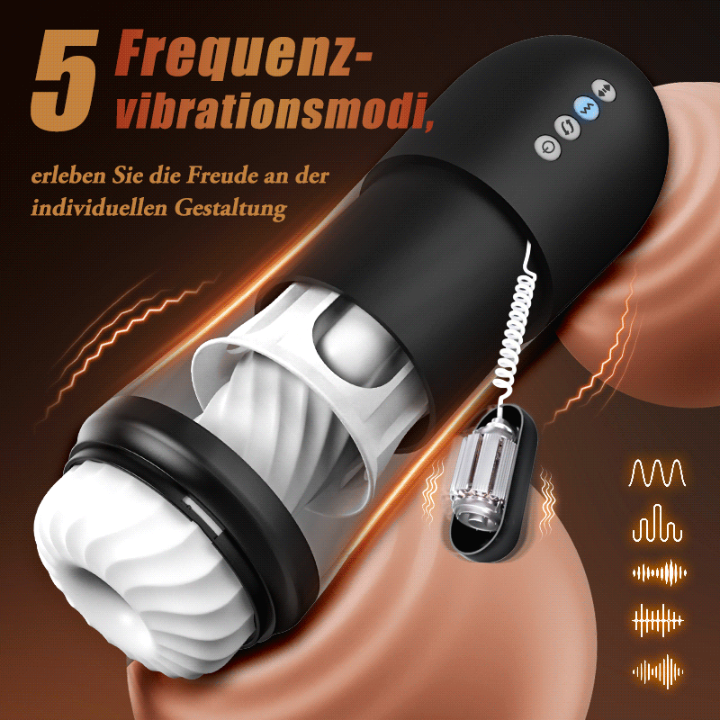 Rocket Cup Masturabtor 3 Rotierend 5 Vibrierend Dehnbar & Heizen