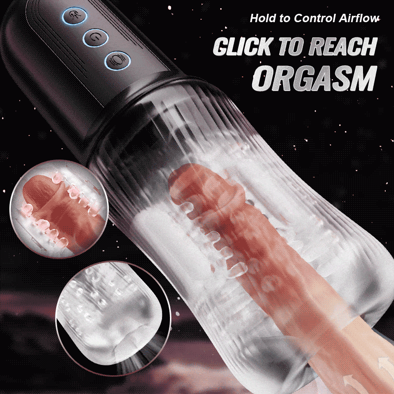 Dual Vibrating Eggs 5 Sucking 10 Vibrating Deep Throat Masturbator