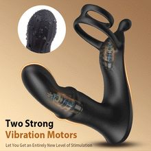 Load image into Gallery viewer, Cyclone - Thrusting Prostate Massager With Double Cock Rings Non-Toxic &amp; Worry-Free