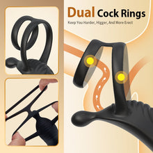 Load image into Gallery viewer, Cyclone - Thrusting Prostate Massager With Double Cock Rings Non-Toxic &amp; Worry-Free