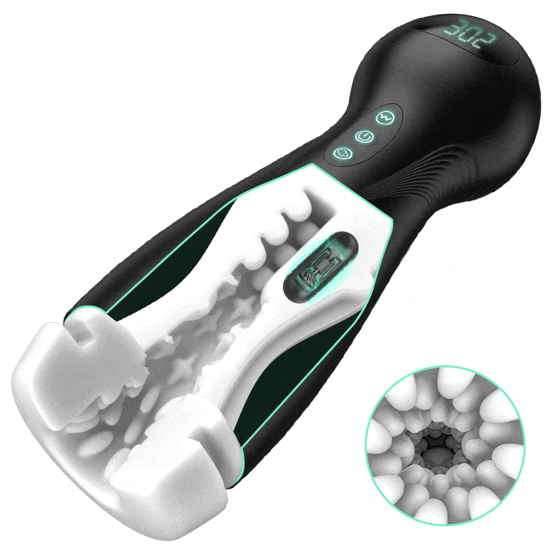 Evolution-8 Sucking 10 Vibrating One Touch Orgasm Digital Vacuum Masturbator