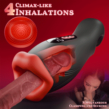 Load image into Gallery viewer, Enchantment - 9 Vibrations 4 Suctions Clamping Suction Oral Simulation Male Masturbator