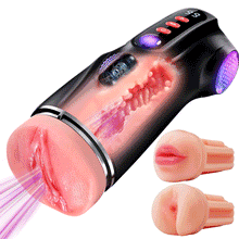 Load image into Gallery viewer, Daphne - 3 Sleeves Pocket Pussy Penis Pump with 9 Sucking &amp; 9 Vibrating Male Masturbator
