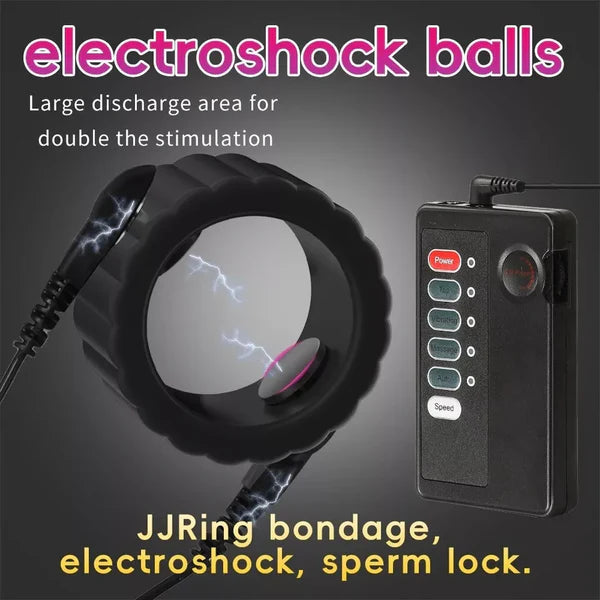 Elektrische Penisringe Elektro Schock Penis Trainer mit Host und Penis-Elektroden-Ring