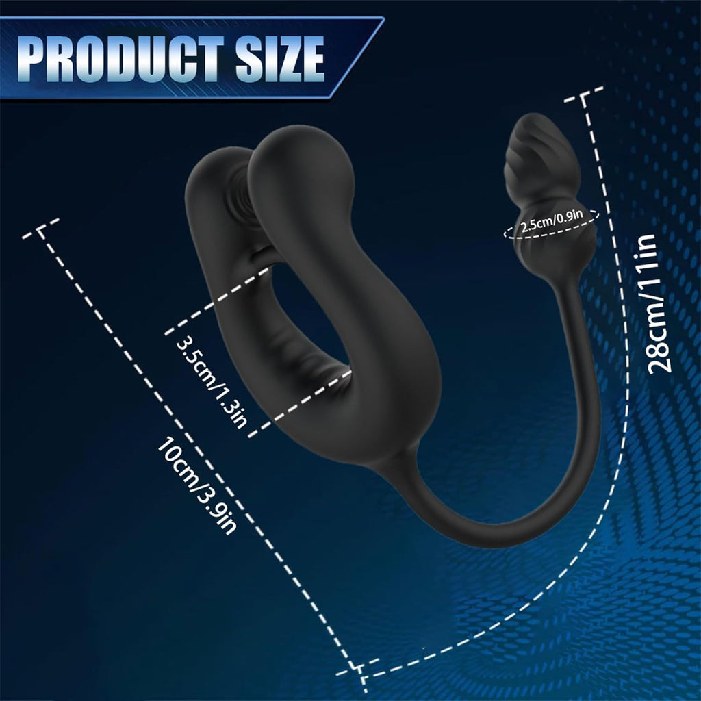 Männlicher Prostata Stimulator Massagegeräte Analvibratoren mit Penisring Analplug für Männer APP Steuerung Analplug 10 Vibrationen und 10 Swing modi Dehnbar Silikon Penisringe Sexspielzeug