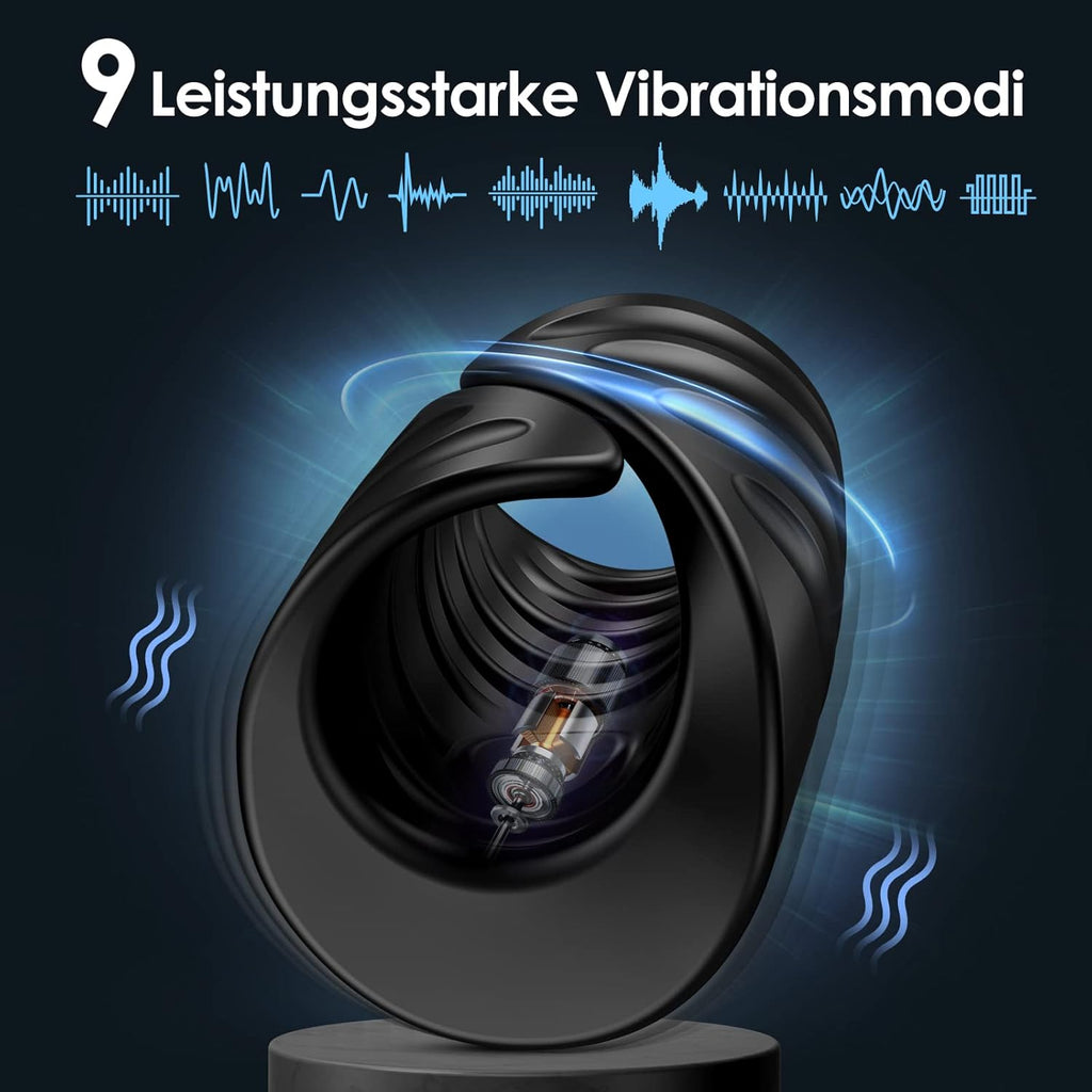 Elektrischer Masturbator Penistrainer Vibrator App Steuerung Masturbieren Männer mit 9 Vibrationsmodi, 2in1 Sexspielzeug Eichel Stimulator Masturbatoren Mann Sex Spielzeug für Männer die Paare Solo