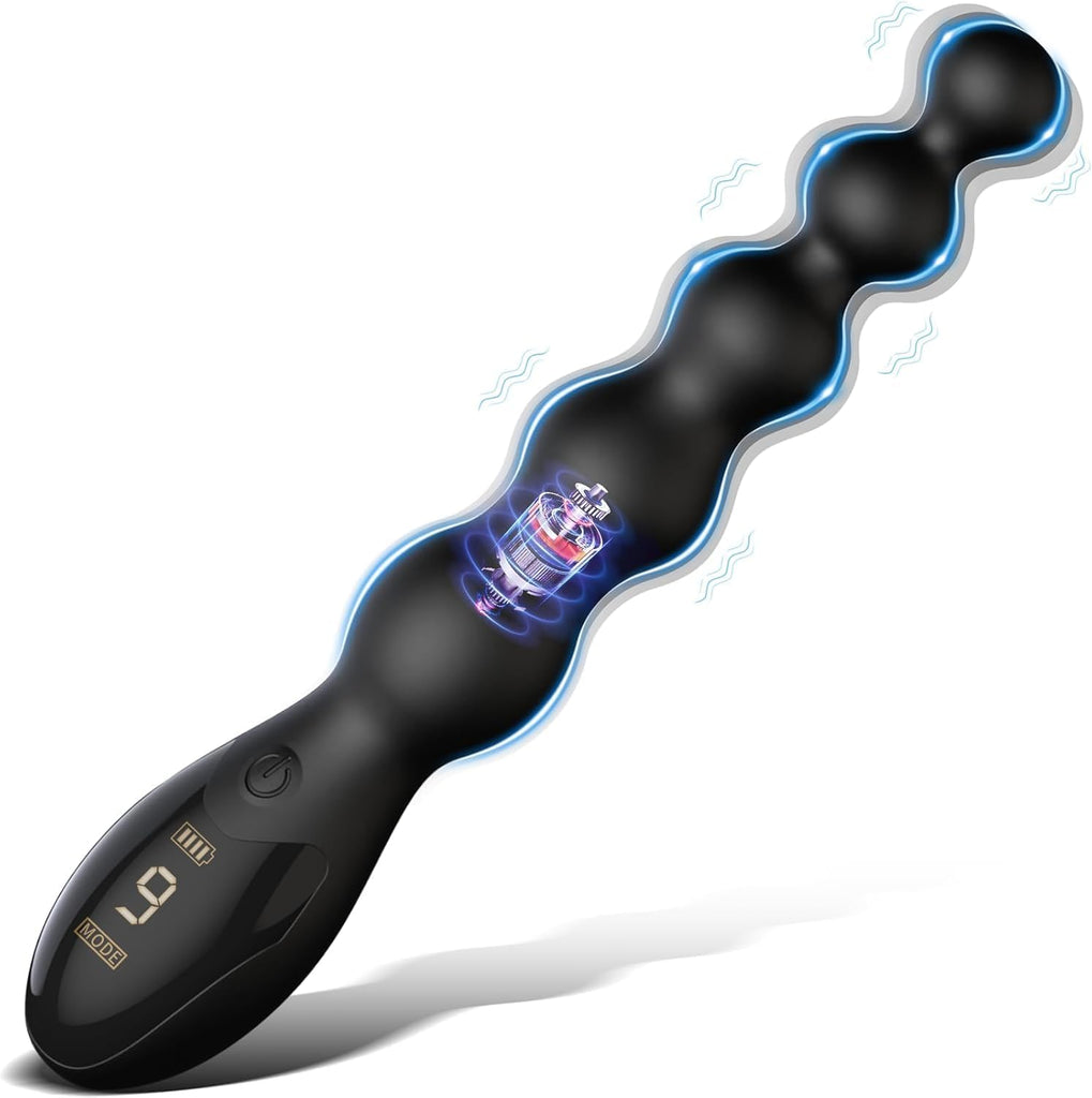 Vibrierender Buttplug - Sexspielzeug für Männer Prostata-Massagegerät Analspielzeug, Spielzeug für Erwachsene Analplugs Vibratoren Graduiertes & Display-Design mit 9 Vibrationsmodi