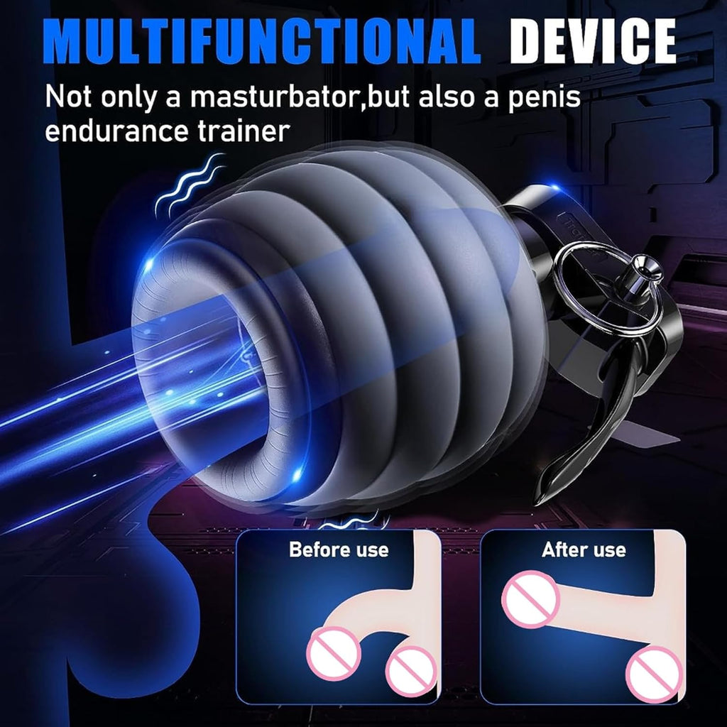 Elektrische Masturbator Cup mit 10 leistungsstarke Vibrationsmodi Penis Training Vibrator Sexspielzeug für Männer Taschenmuschi Sex Toyset Herren