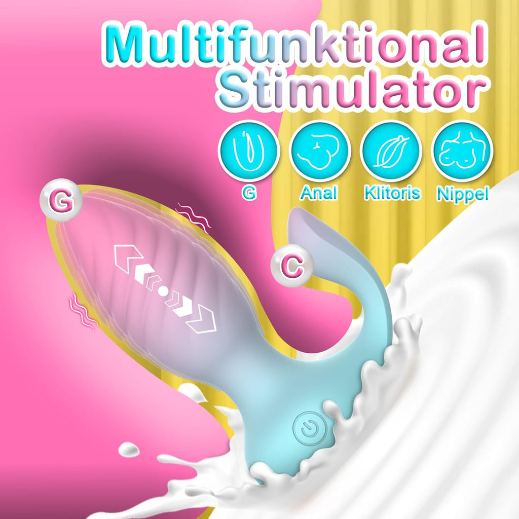 Analplug für Frauen mit Vibration Anal Plug Vibrator, Analvibratoren für Mann Butt Plug Sexspielzeug für Paare mit 10 Vibration Prostata Stimulation Männer Sex Spielzeug für die Männer Buttplug