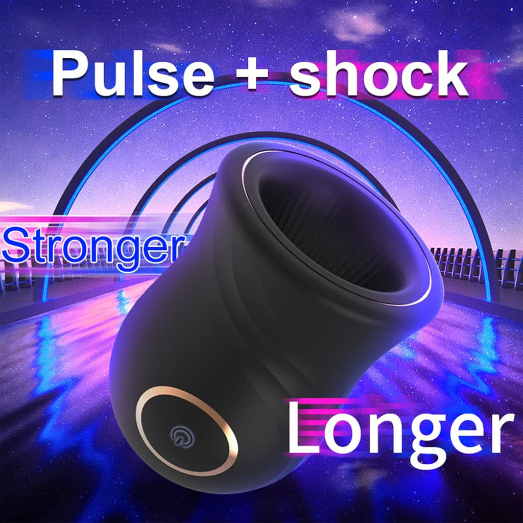 Masturbator mit einzigartigem Texturdesign an der Innenwand,Penis Vibrator für Mann mit 12Vibrationsmodi, Elektrische Masturbatoren Penis Trainer, Männer Eichel Stimulator Silikon Sexspielzeug