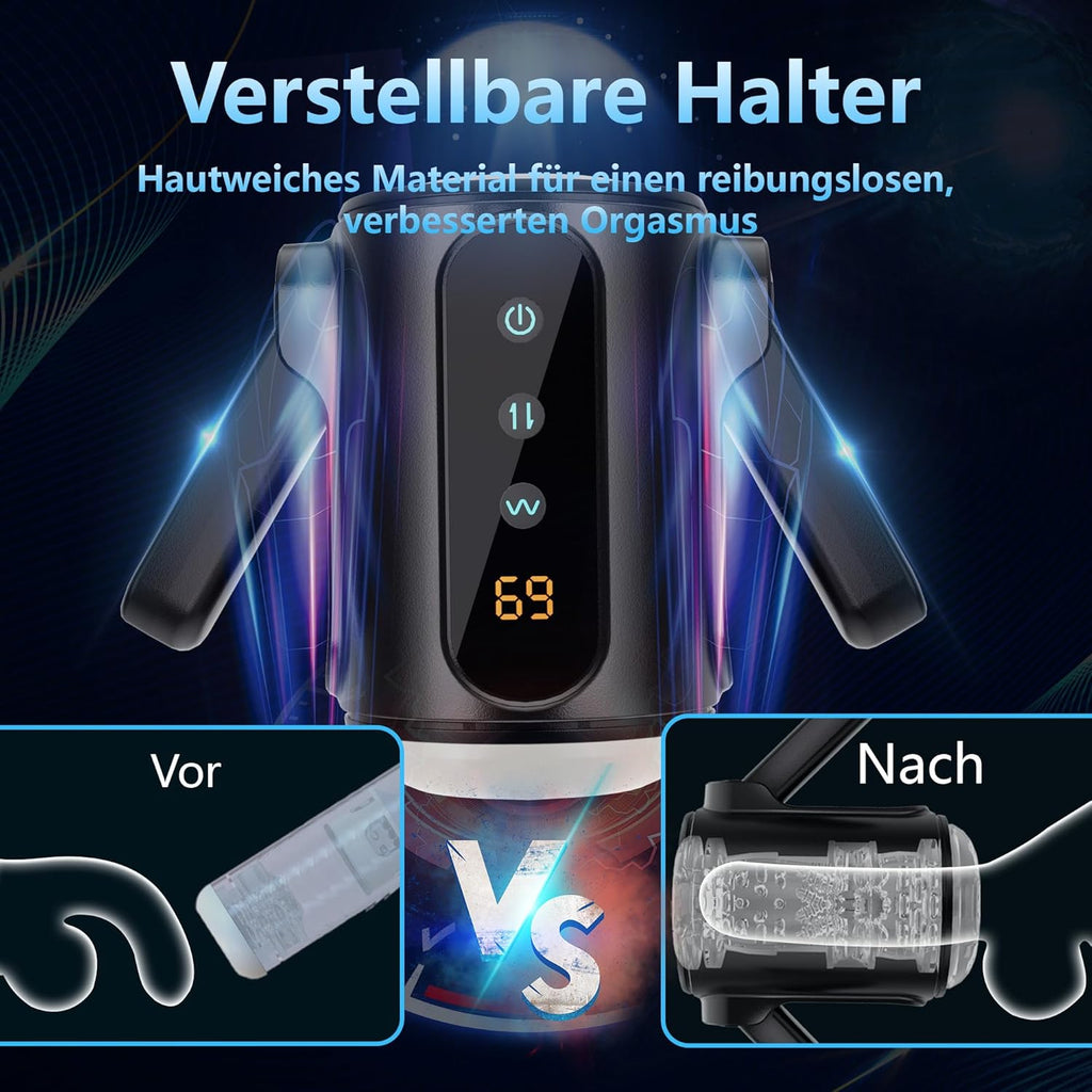 Elektrische Cup-masturbatoren mit 9 Teleskopfunktion undVibrationen, Sex Spielzeug für die Männer Masturbieren für Männer, Masturbatoren Taschenmuschi Penis Sexspielzeug, Männer Sex Sexspielzeug